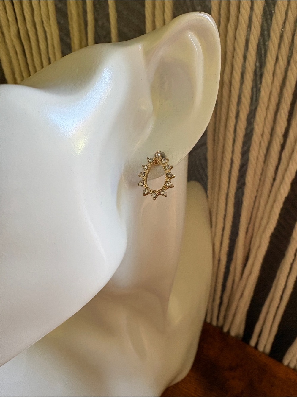 Gold-Tone Pavé Crystal Stud Earrings